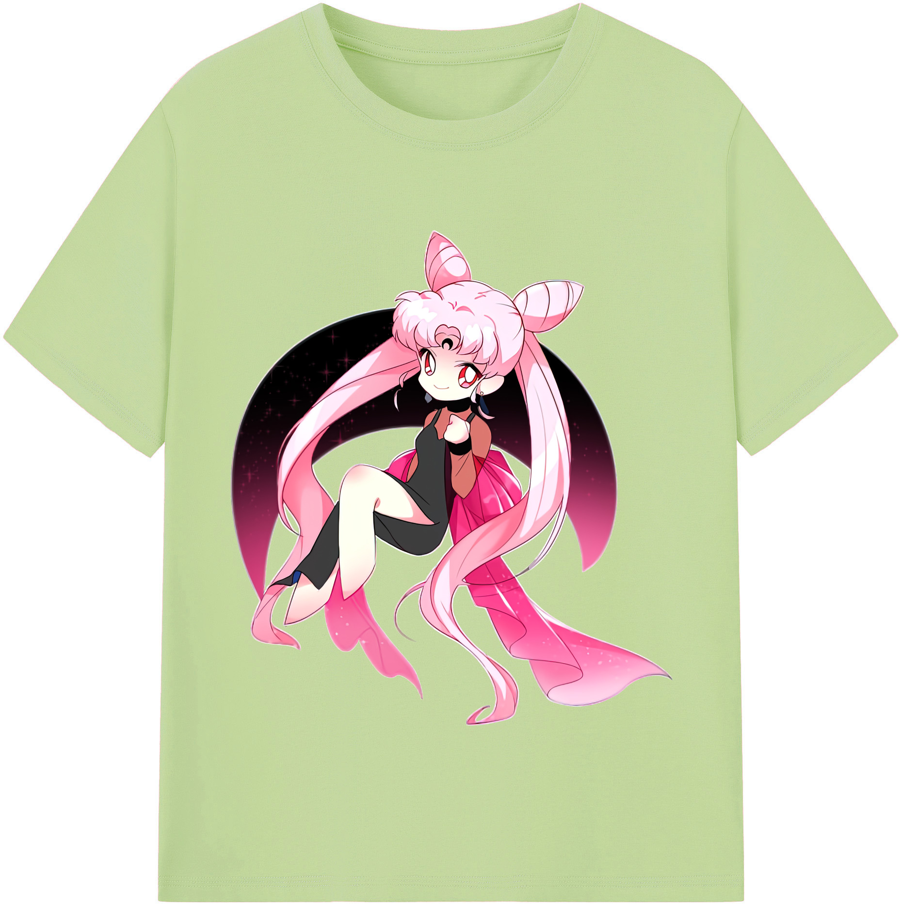 （画像用） 美少女戦士セーラームーン ちびうさ Sailor Moon Chibiusa Tsukino Usagi Small Lady Serenity 綿100％半袖Tシャツ（フロントプリント）